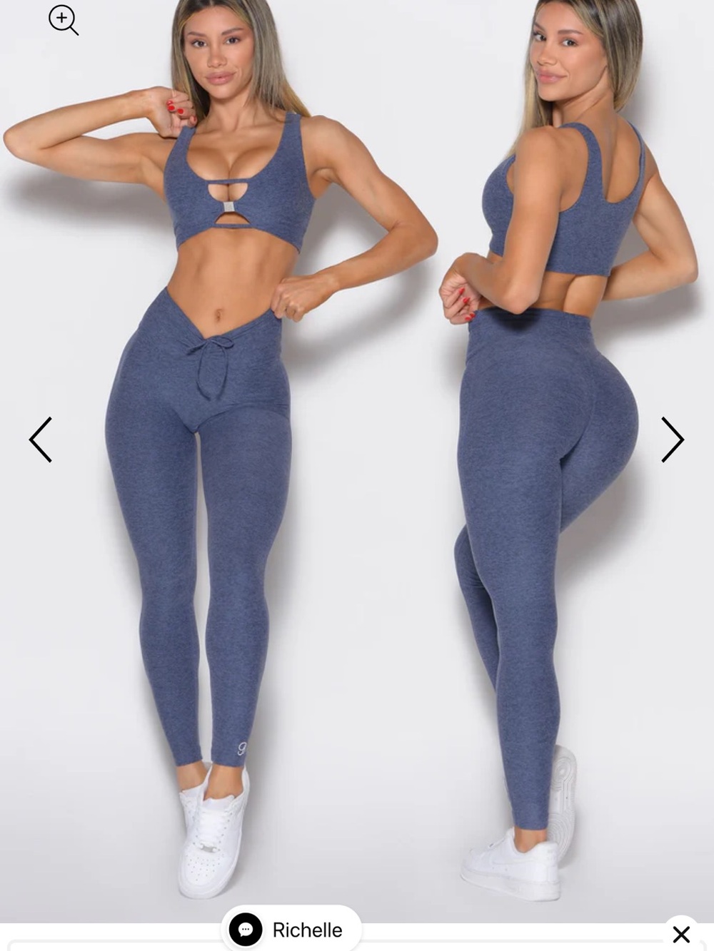 Bombshell Sportswear Sports Bra SZ m and Leggings Navy Curve Max SZ S Sold Out